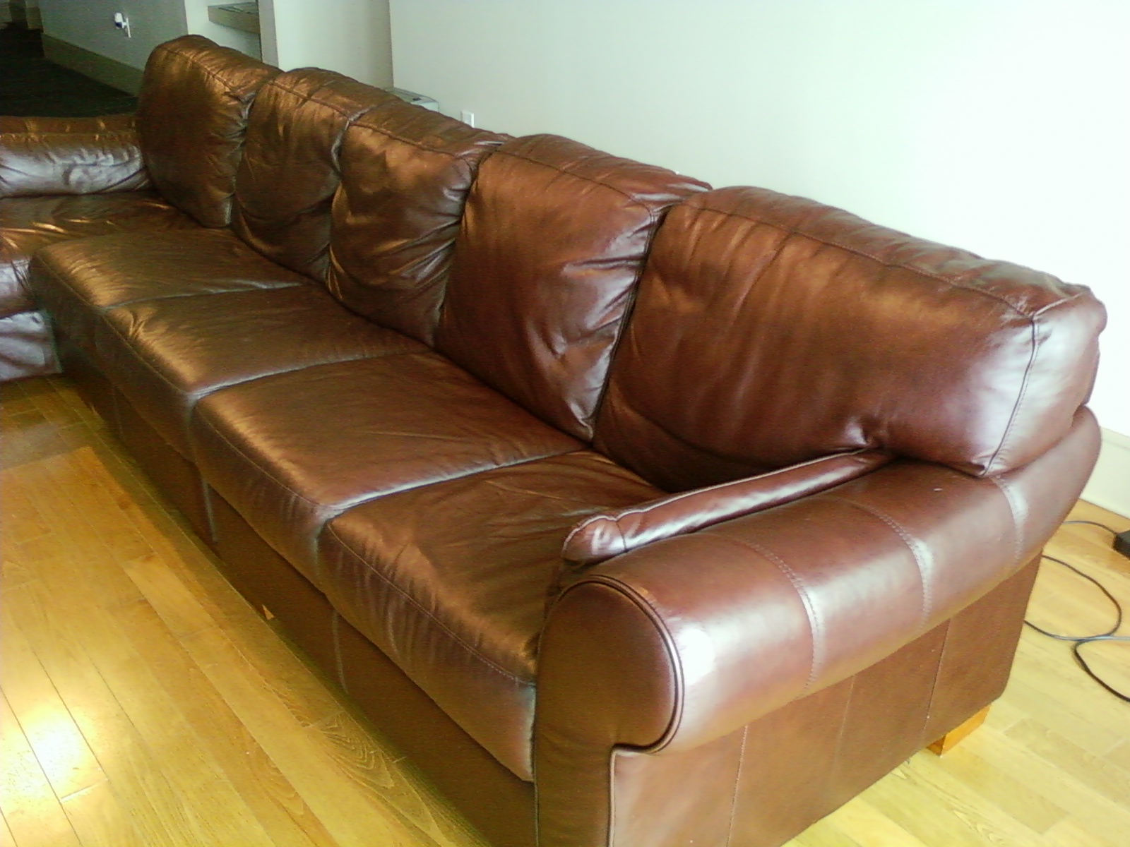 Brown Leather Sectional - Must go!