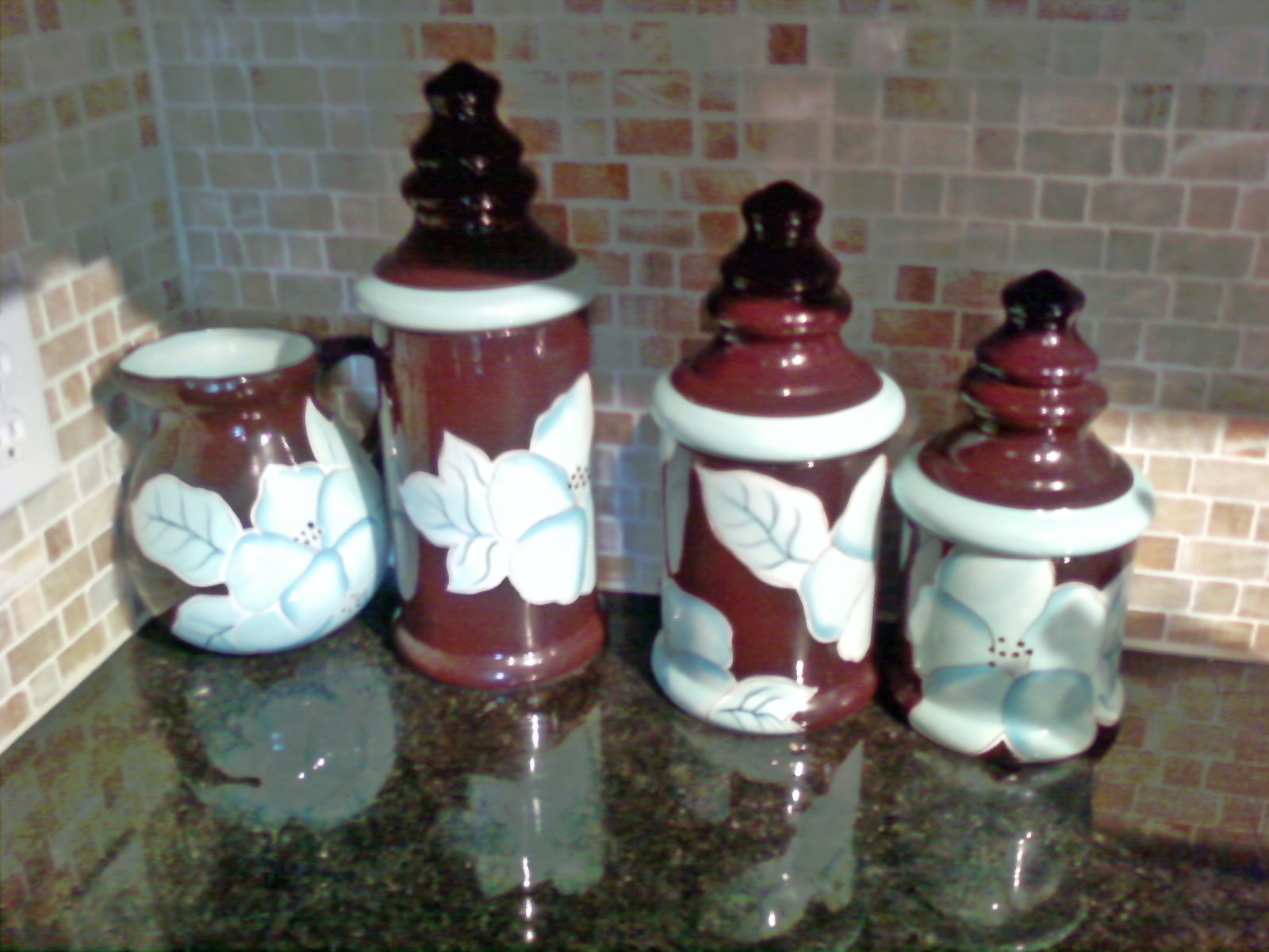 4 Piece Floral Canister Set - Must Go!