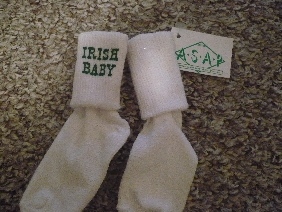 Irish baby infant socks