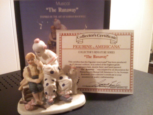 Norman Rockwell Figurine Americana \"The Runaway\"
