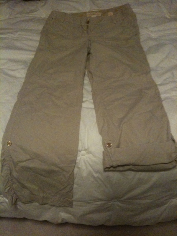 JCrew Khaki Convertible Pant, size 8 NEW