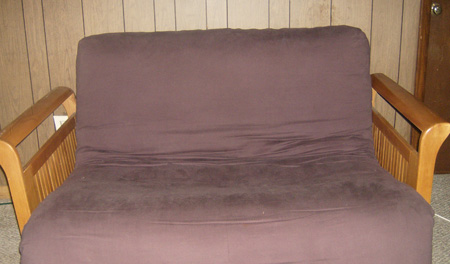 Wood Framed Futon With Cover