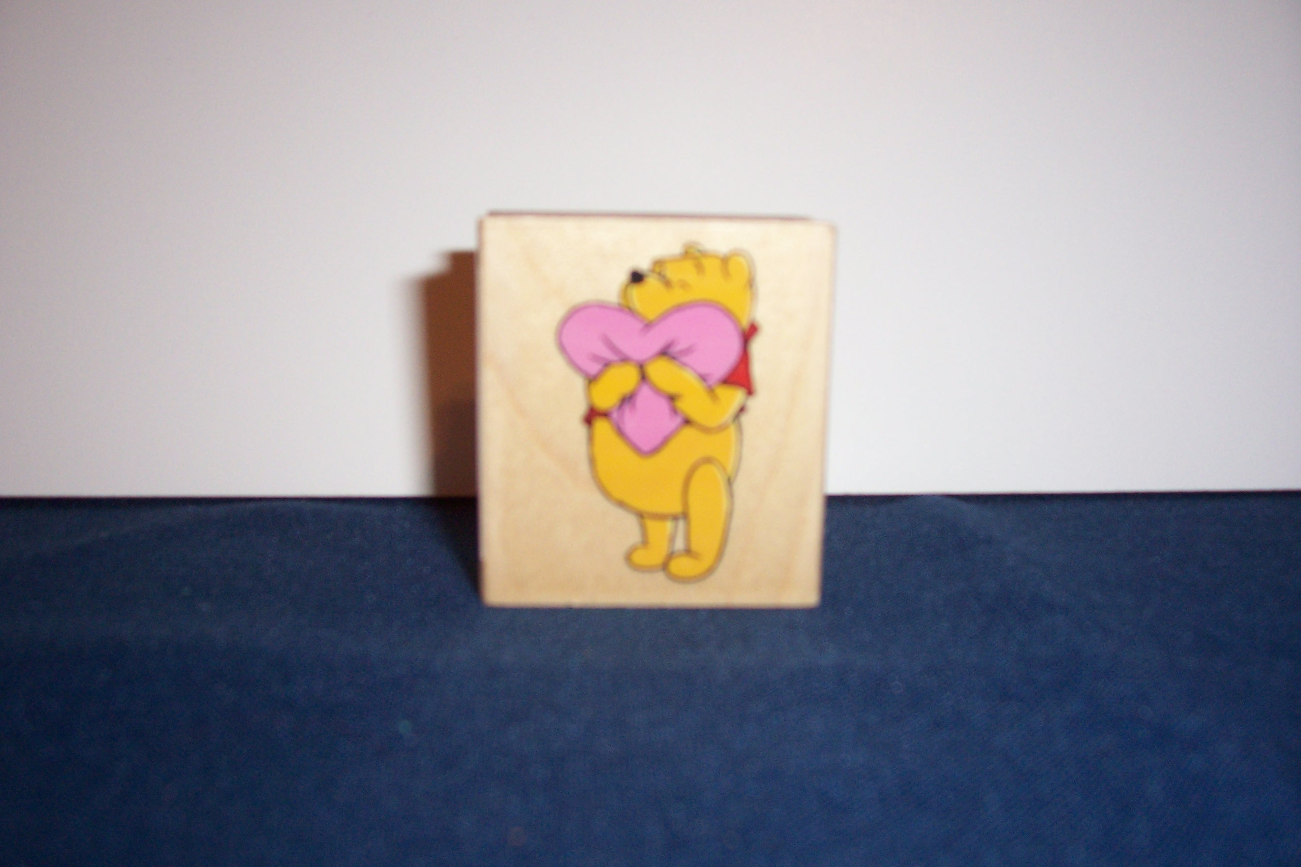 Winnie the Pooh wood mounted rubber stamp