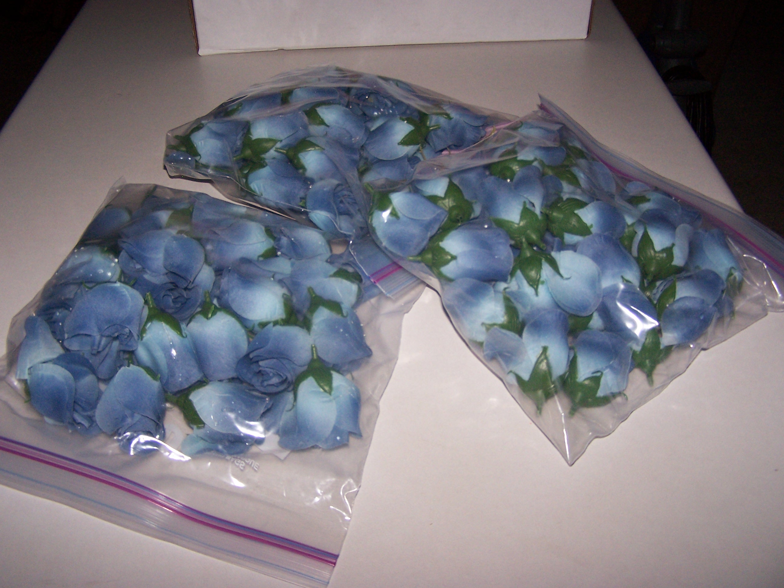 periwinkle rose buds