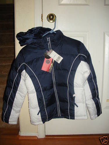 (NEW) With tags Blue/White Down women\'s Jacket