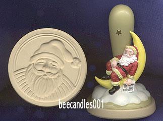 Brown Bag Cookie Art - Santa Moon Stamp #55