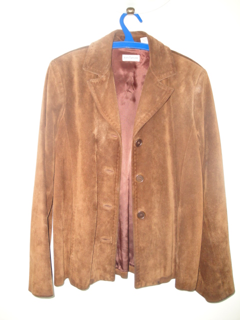 Womens Brown Suede Coat Size M Ann Taylor