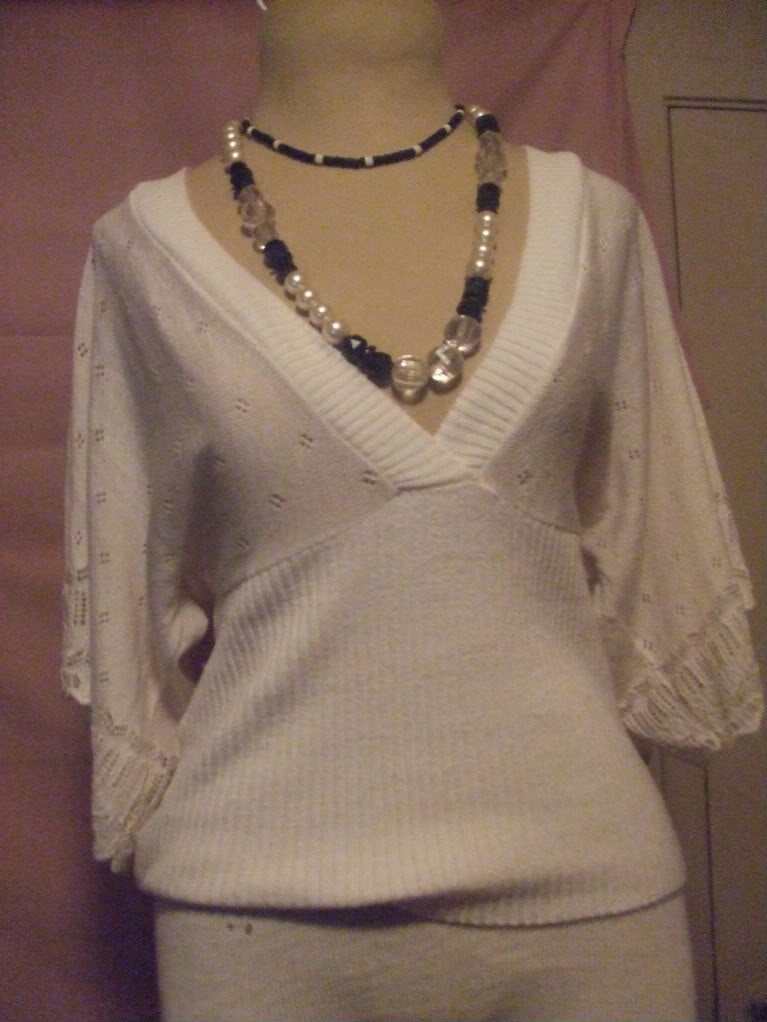 Womens White blouse with bell sleeves