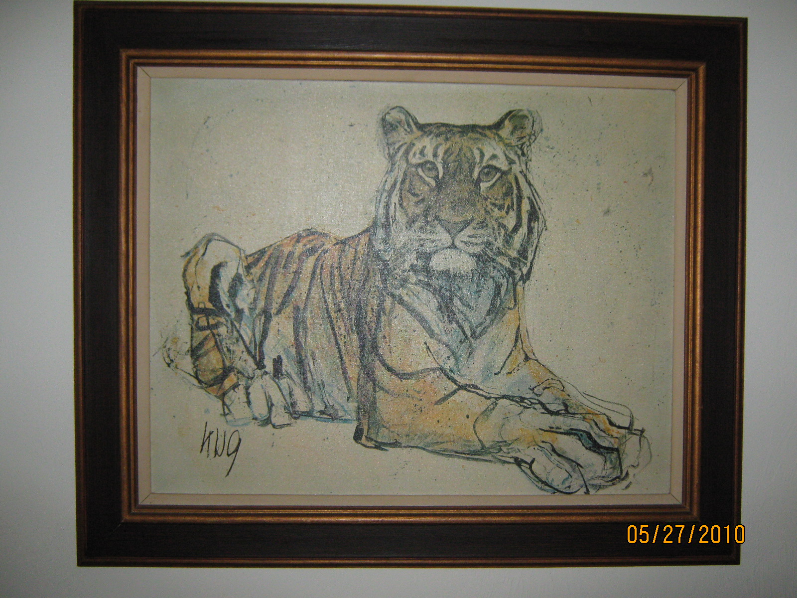 HUG Tiger Painting on Canvas