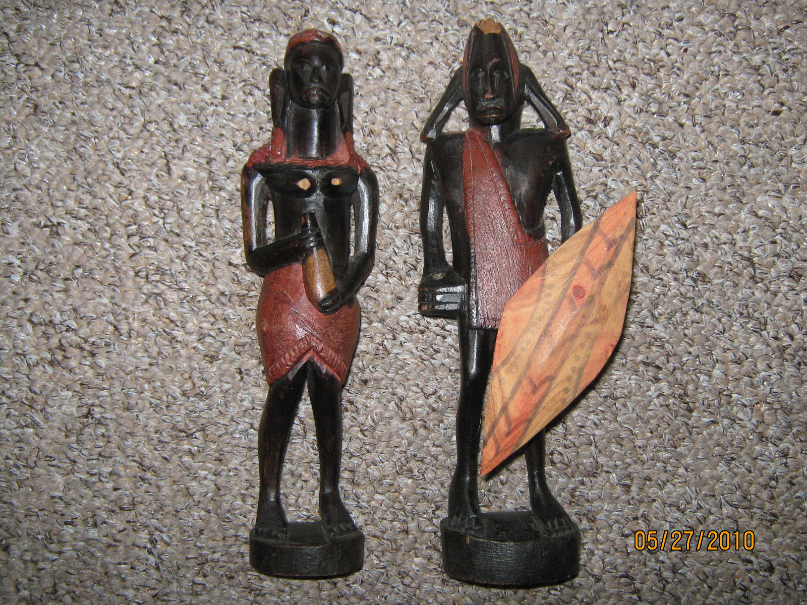 Hand carved wooden African Figures