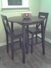 Tall kitchen table with stools - Mahogany