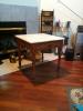 Square accent table with heavy marble top