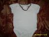 0-3 Month Onesie White with Brown Collar with Flowers