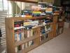 Paperback Books & 2 Wood Bookcases