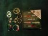 Several pairs of pierced dangle earrings & 7 piece new lip gloss