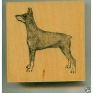 Wooden Rubber Dog Stamp 