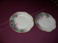 Set of Two Handpainted Plates