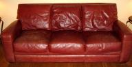 Real Leather 7' COUCH &CHAIR