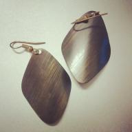 metal diamond earrings