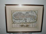 Old World Map of Rome Print in a Frame