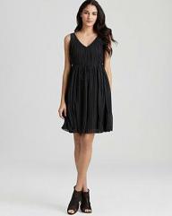 Eileen Fisher Belted Pleated Dress