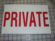 Private signs