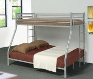 Silver metal Twin over Full bunk bed