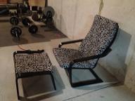 Ikea chair and ottoman