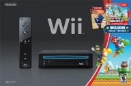 Wii Black Console with New Super Mario Brothers Wii and Music CD