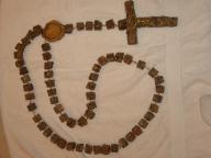 Rosary, Huge, Natural Wood Beads