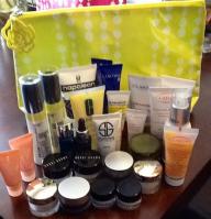 Assorted Skincare Products w Cosmetic Bag