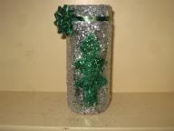 Very cute christmas tree jar/candle holder/ Candy holder