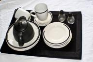 Black and White luncheon set