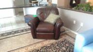 Brown leather recliner