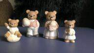 HomCo Easter Bear Family 1430 Set of Four Vintage Figurines