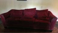 Red Suede microfiber couch