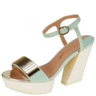 Classic Hollywood Platforms in Gorgeous Mint & Gold