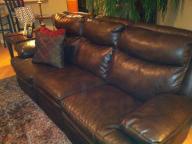 Ashley Furniture automatic leather reclining sofa/couch
