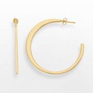14k Gold Plated Crescent Hoop Earrings