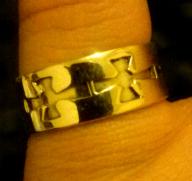 Sterling Silver Cross cutout ring