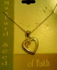 Mustard Seed Heart Necklace