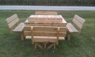 Treated lumber 8 person table