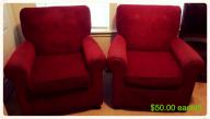 Two Nice Red/burgundy lounge chairs