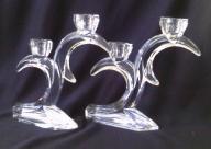 Pair of two light candleholders
