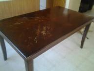 cherry finish table with chairs