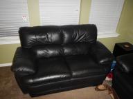 Leather Couch and Love Seat Black