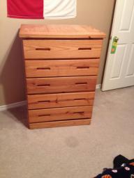Sturdy Natural Wood Bedroom Suit