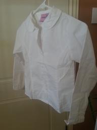 IZOD girls long sleeve shirt white size 8 reg