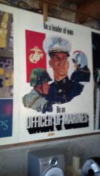 Antique USMC Metal Recruiting Poster 