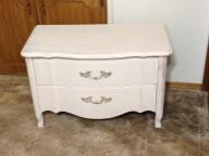 Beautiful Shabby Chic Antique White 2 Drawer Stand